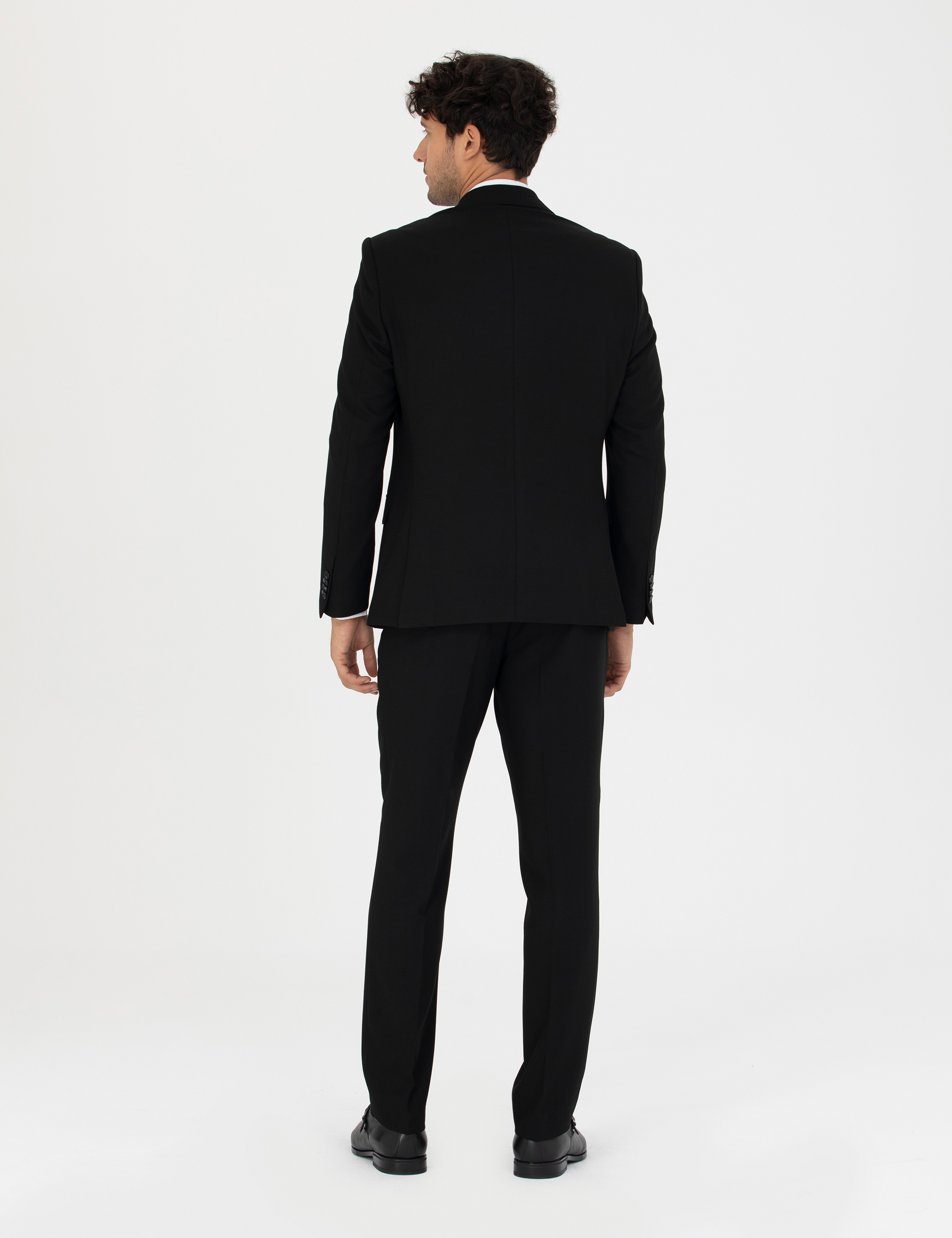 Siyah Slim Fit Takım Elbise - Image 5
