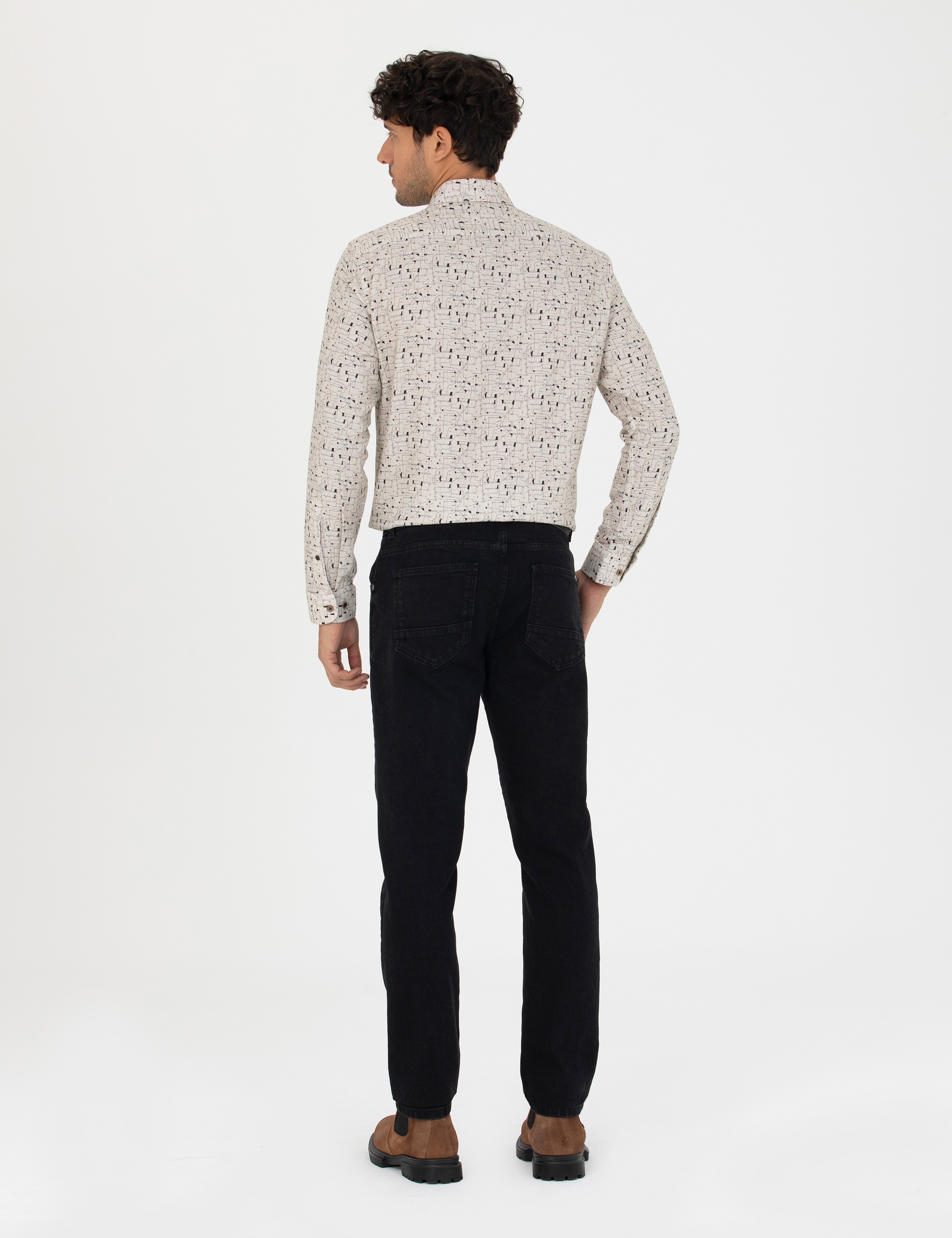 Siyah Slim Fit Jean Pantolon