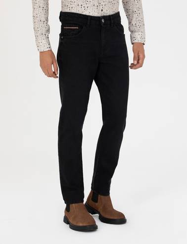 Siyah Slim Fit Jean Pantolon