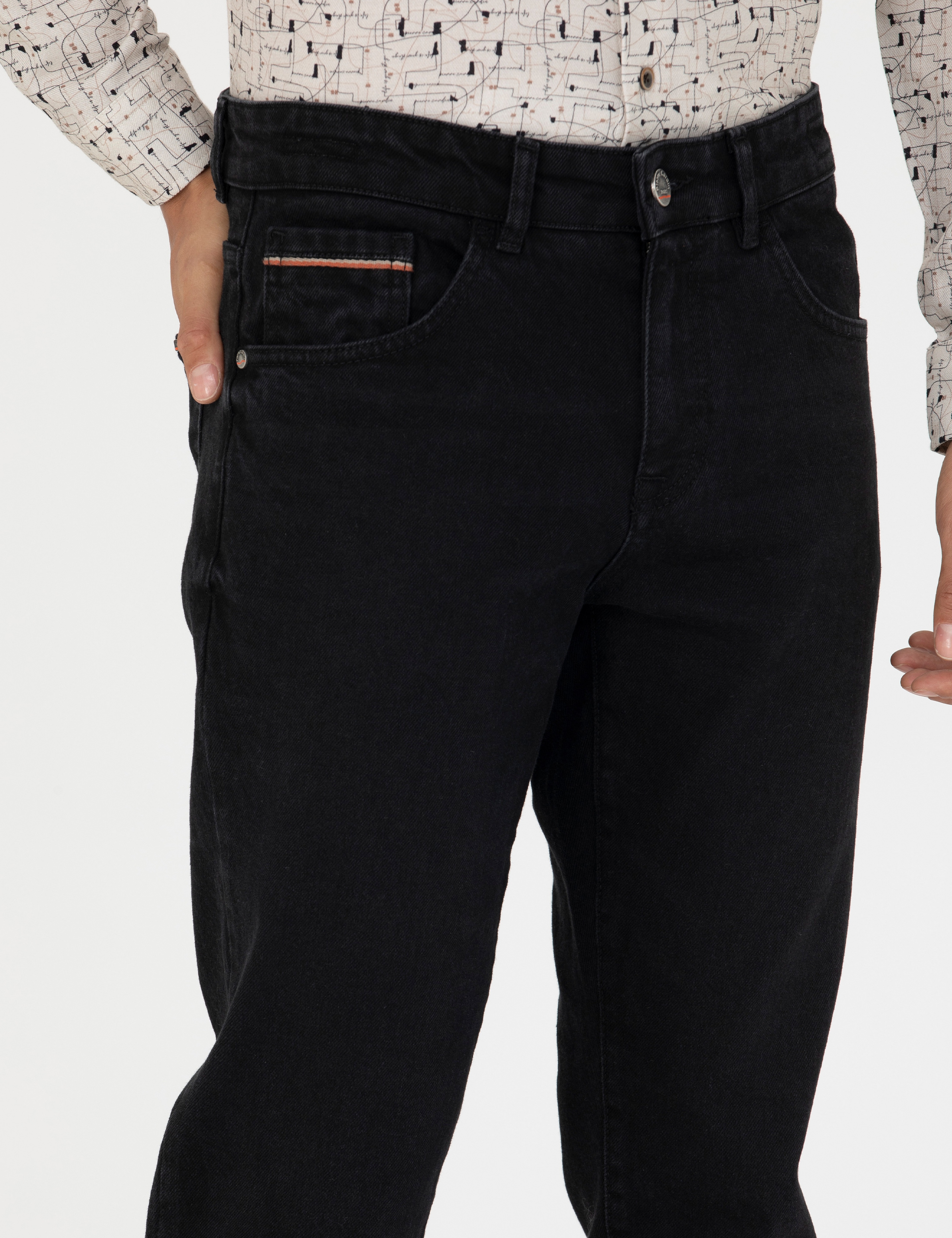 Siyah Slim Fit Jean Pantolon