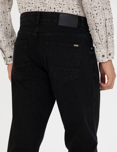 Siyah Slim Fit Jean Pantolon