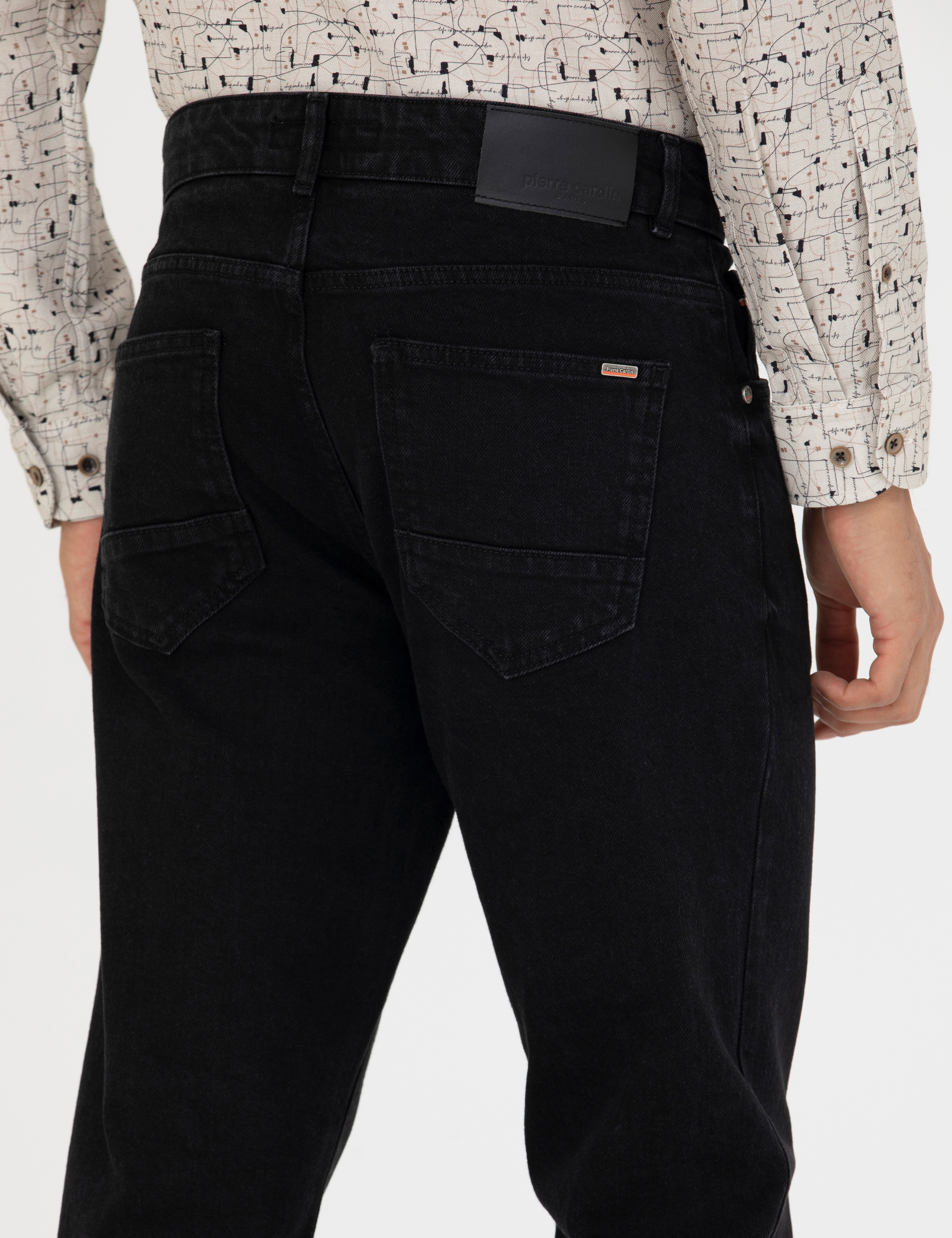 Siyah Slim Fit Jean Pantolon - Image 7