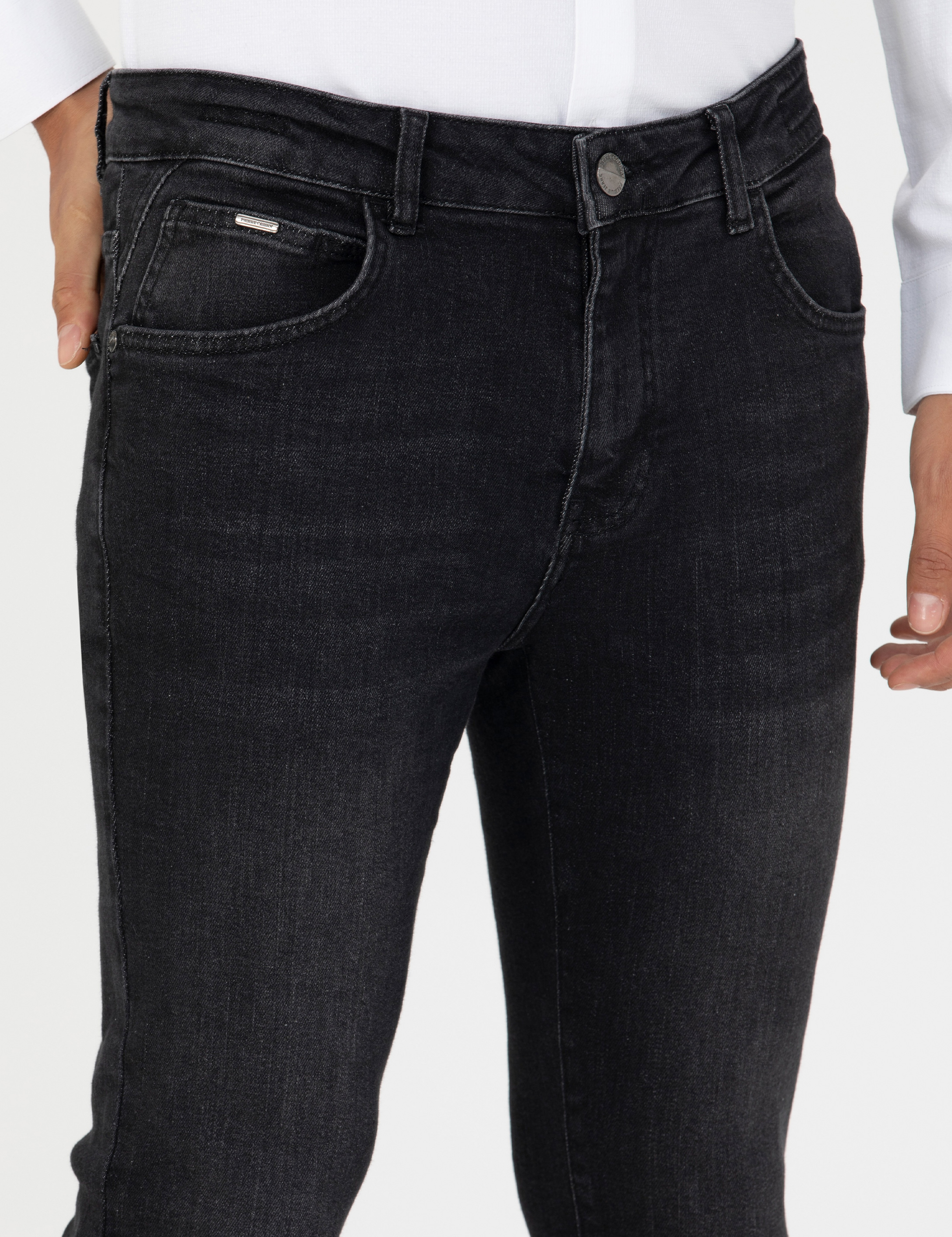 Siyah Slim Fit Jean Pantolon - Image 5