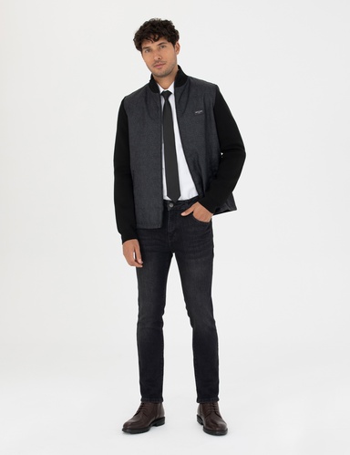 Siyah Slim Fit Jean Pantolon