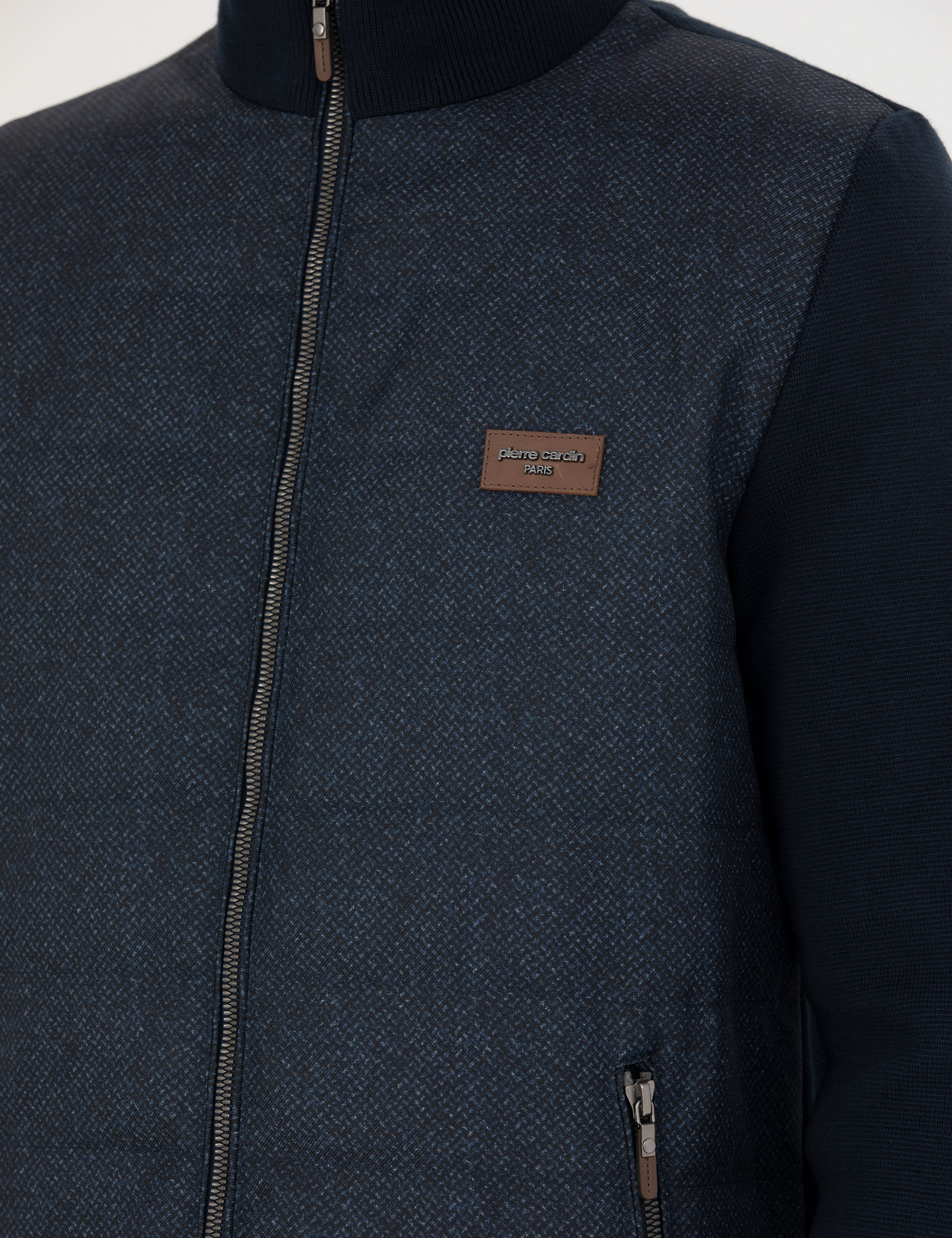 Pierre Cardin Lacivert Slim Fit Fermuarlı Triko Hırka görsel 7