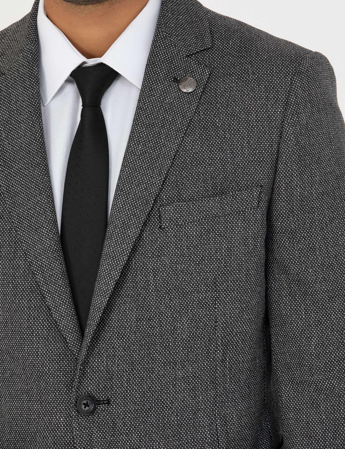 Siyah Ekstra Slim Fit Spor Ceket - 50277317005