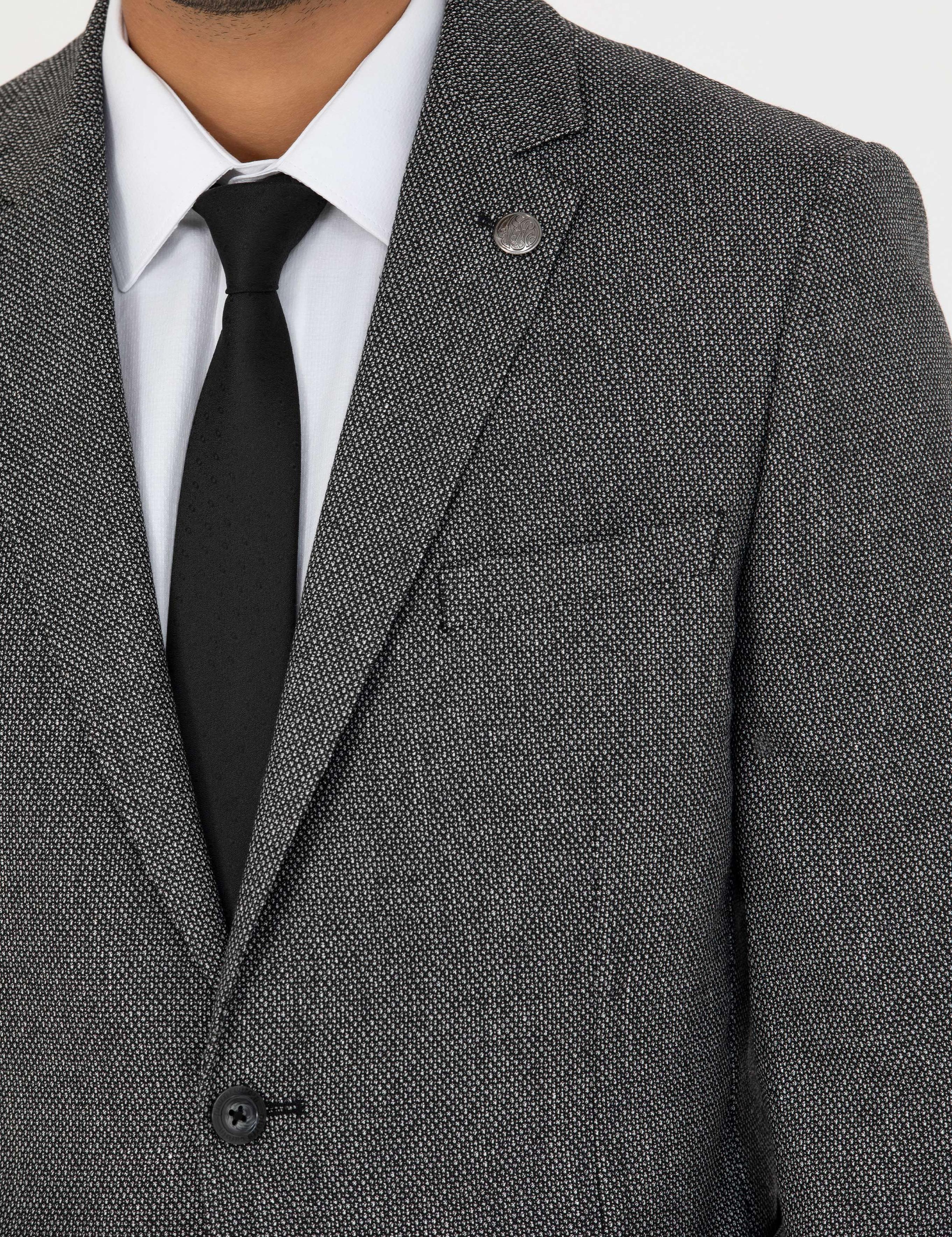 Siyah Ekstra Slim Fit Spor Ceket