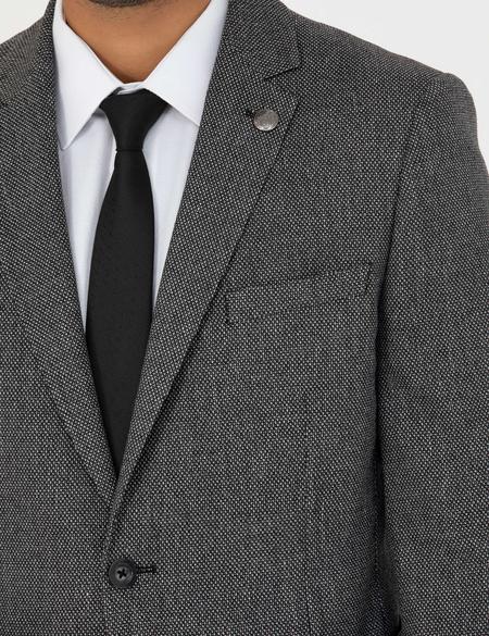 Siyah Ekstra Slim Fit Spor Ceket - 50277317005