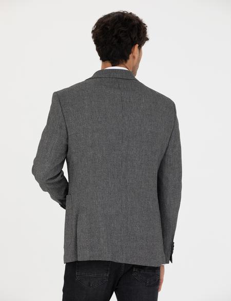 Siyah Ekstra Slim Fit Spor Ceket - 50277317005