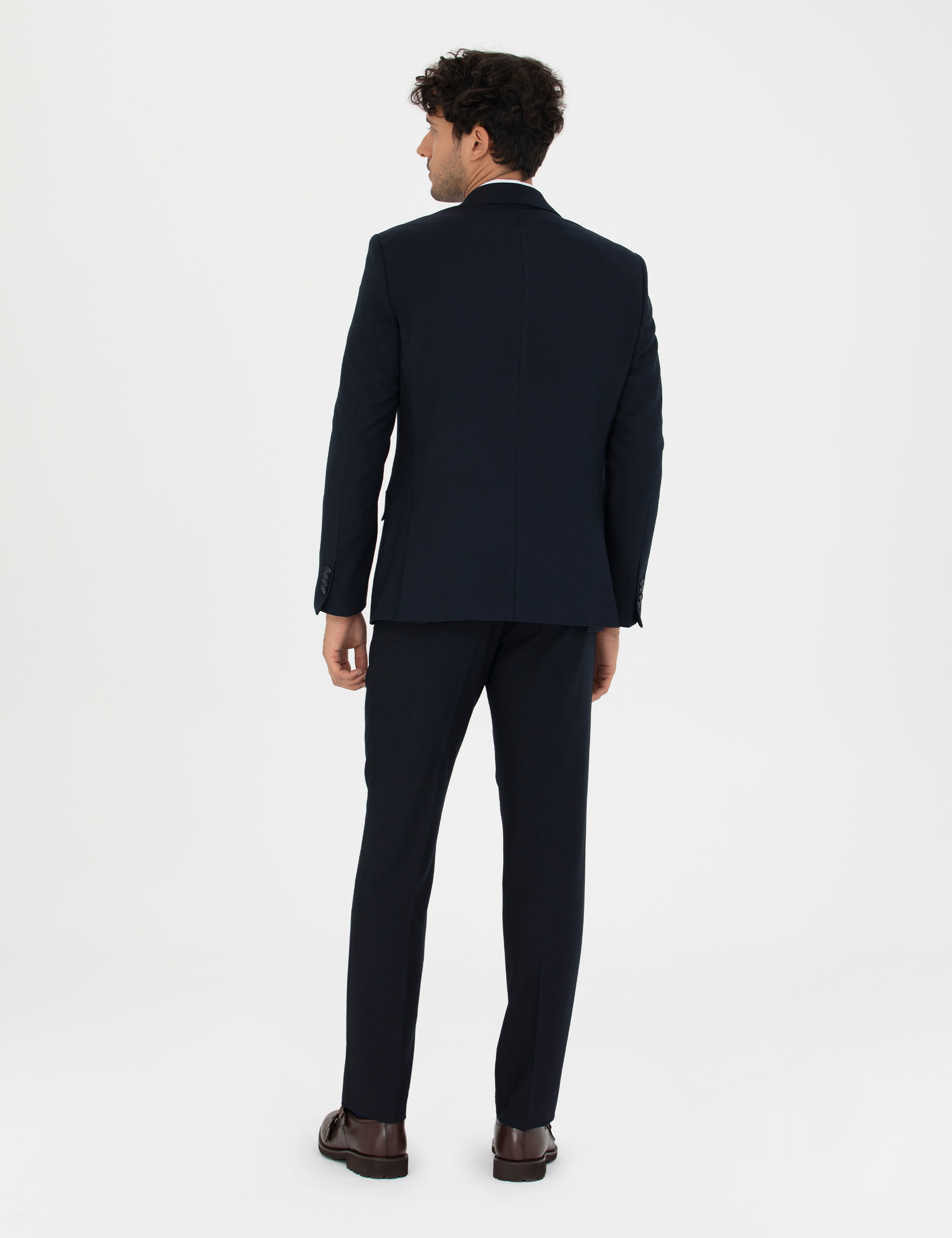 Lacivert Slim Fit Takım Elbise - Image 5