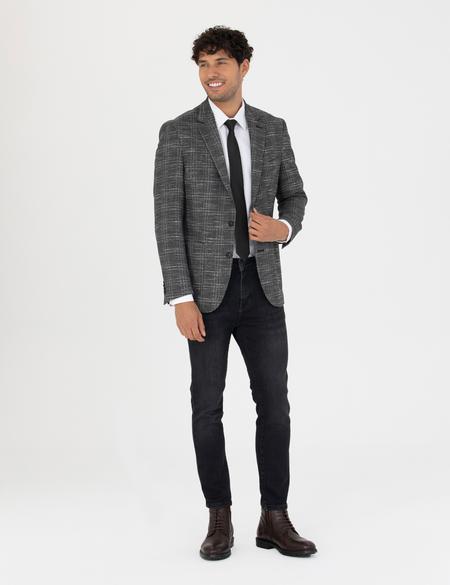 Siyah Slim Fit Ceket - 50273425017