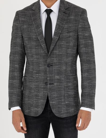 Siyah Slim Fit Ceket - 50273425017