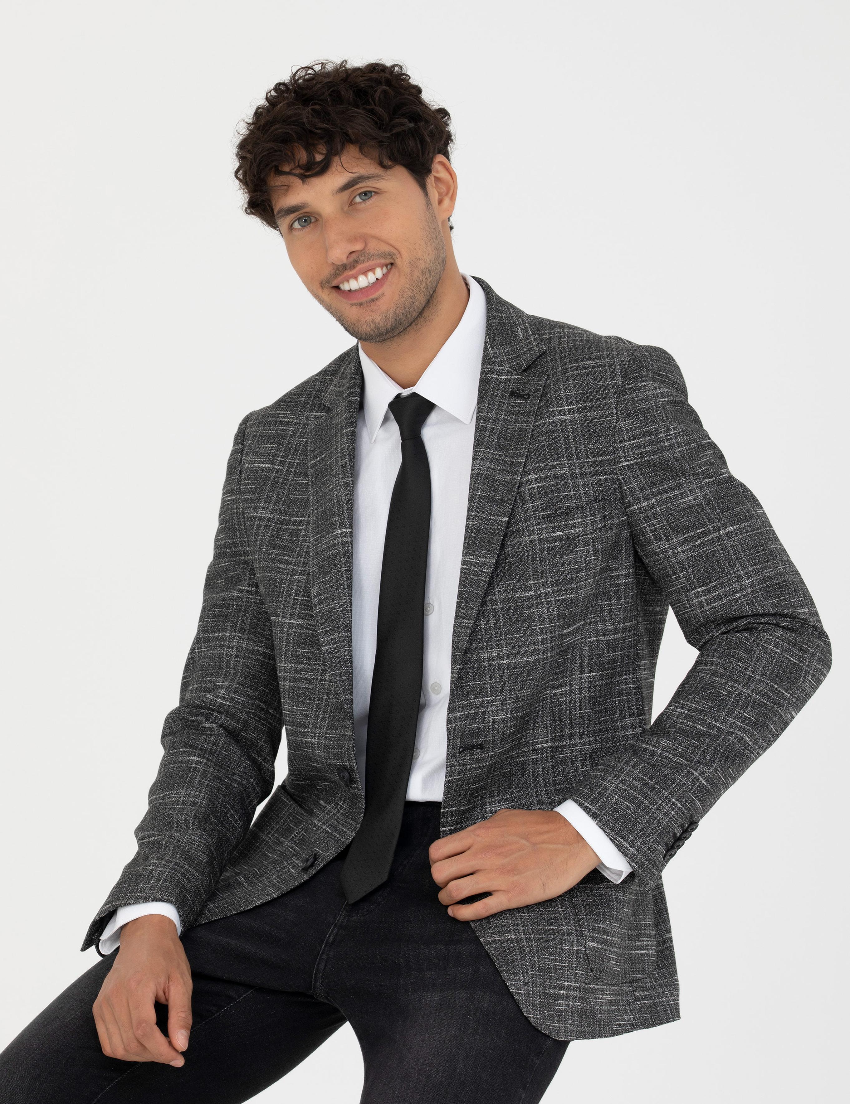 Siyah Slim Fit Ceket