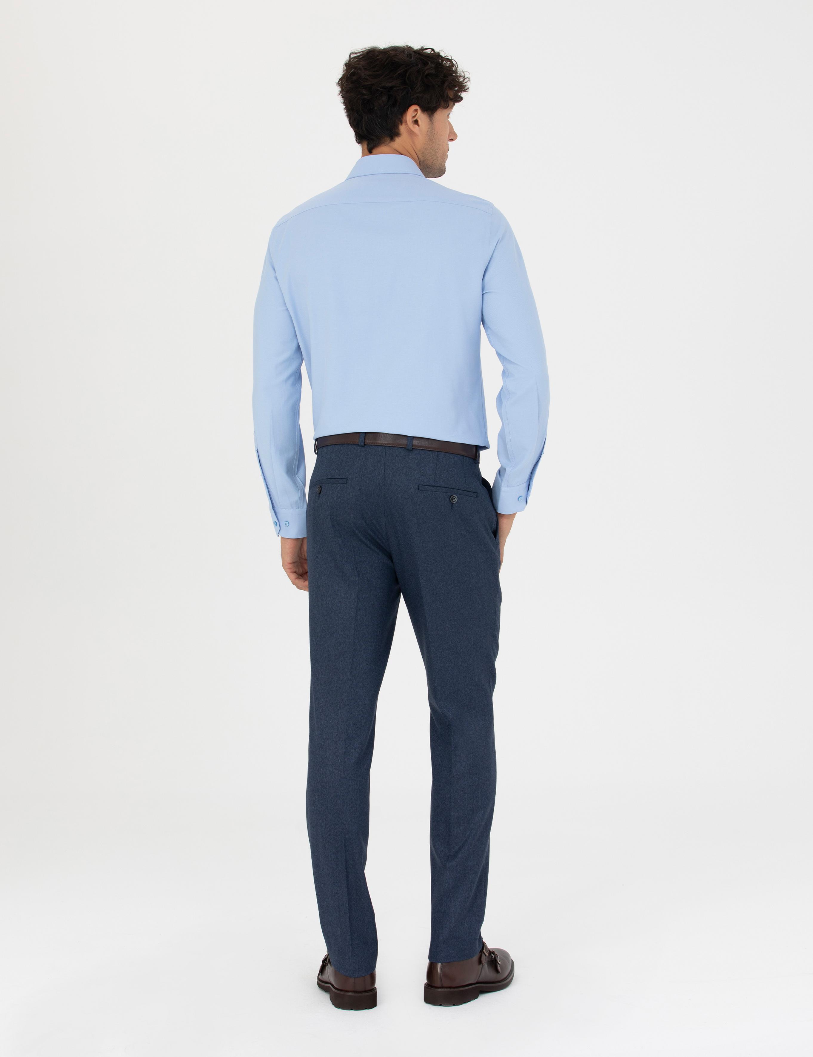 Lacivert Slim Fit Kumaş Pantolon