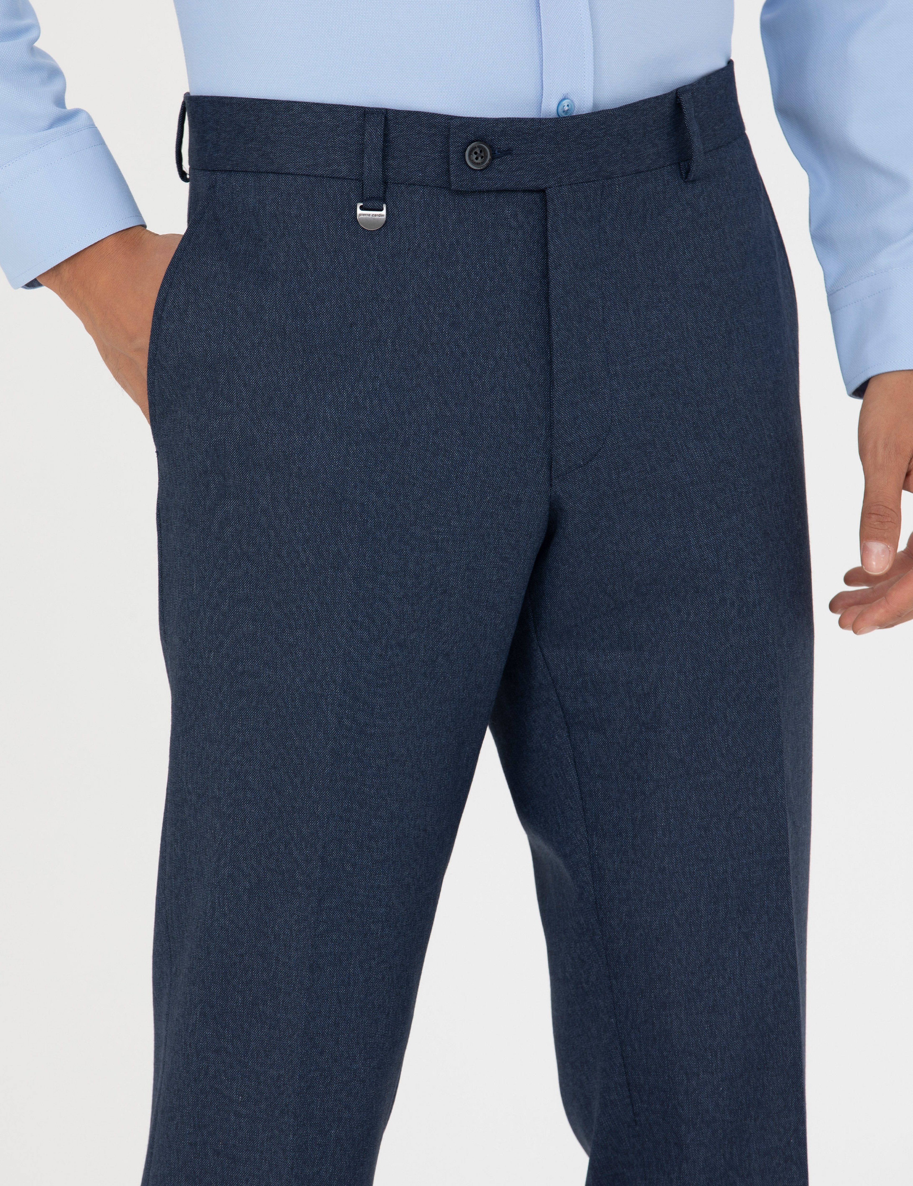 Lacivert Slim Fit Kumaş Pantolon - Image 5