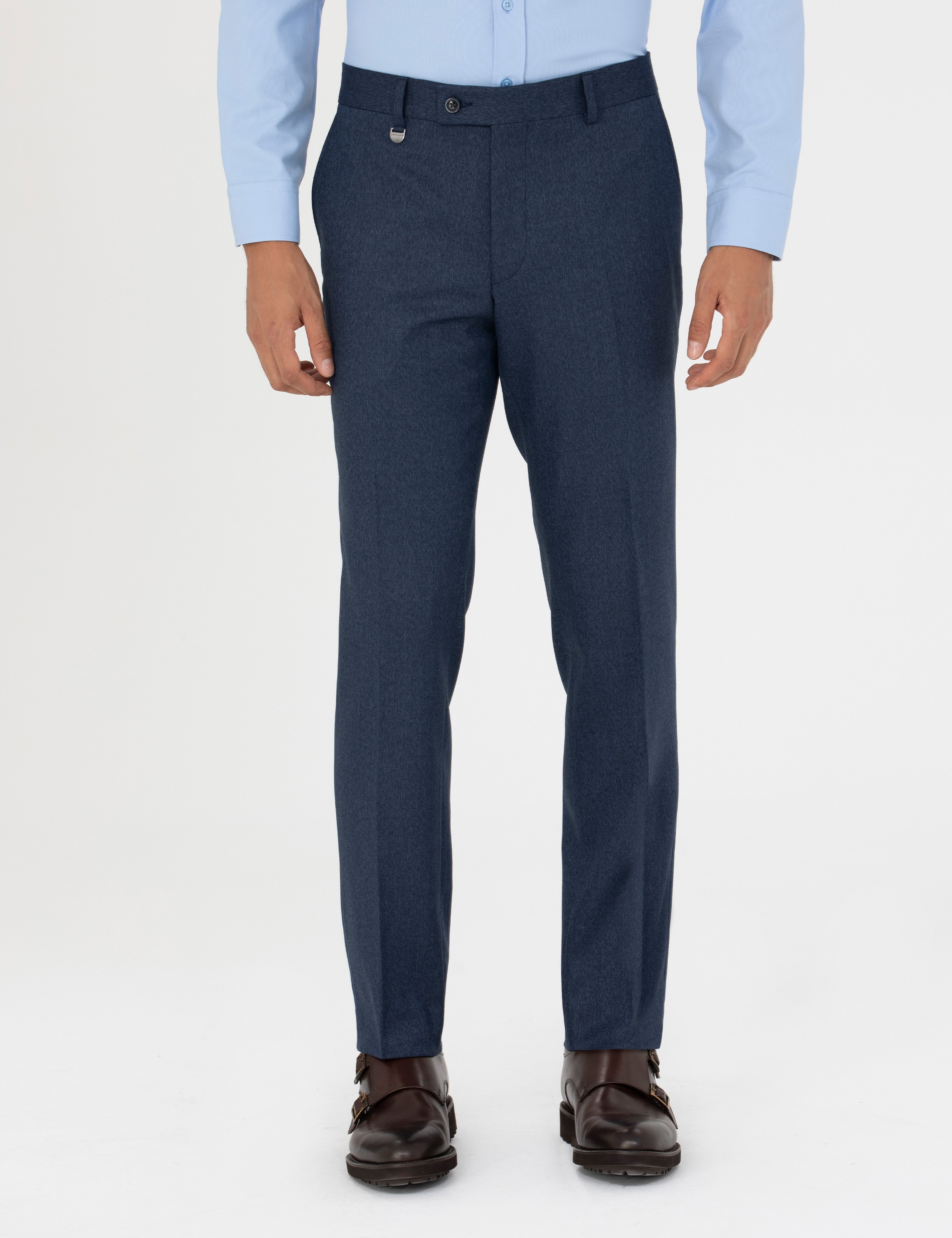 Lacivert Slim Fit Kumaş Pantolon - Image 2