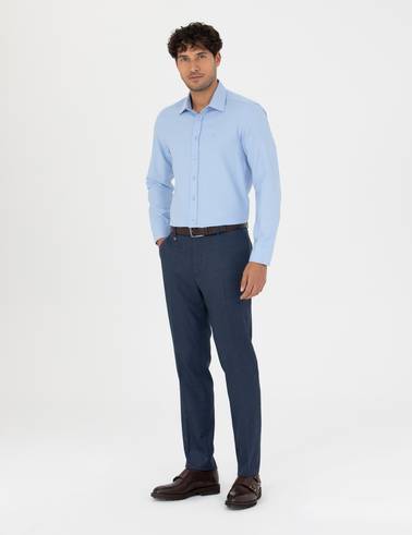 Lacivert Slim Fit Kumaş Pantolon