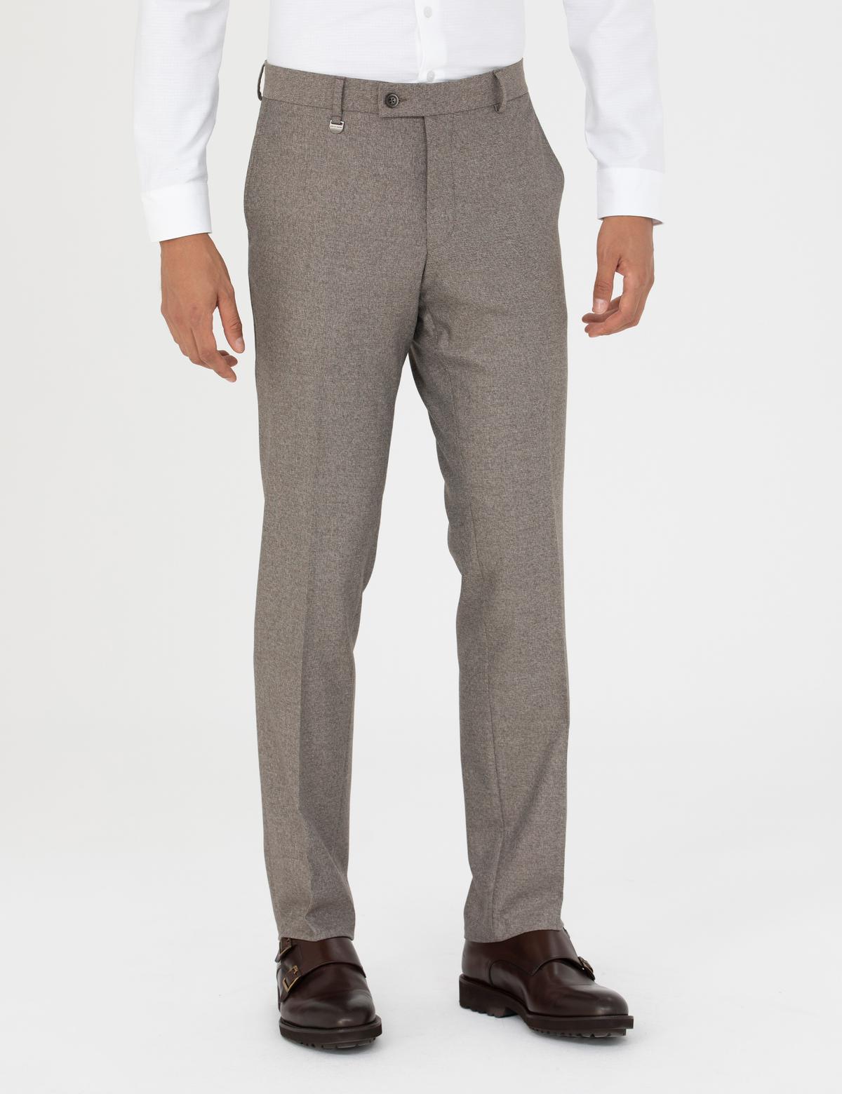 Açık Kahverengi Slim Fit Kumaş Pantolon - 50273461111