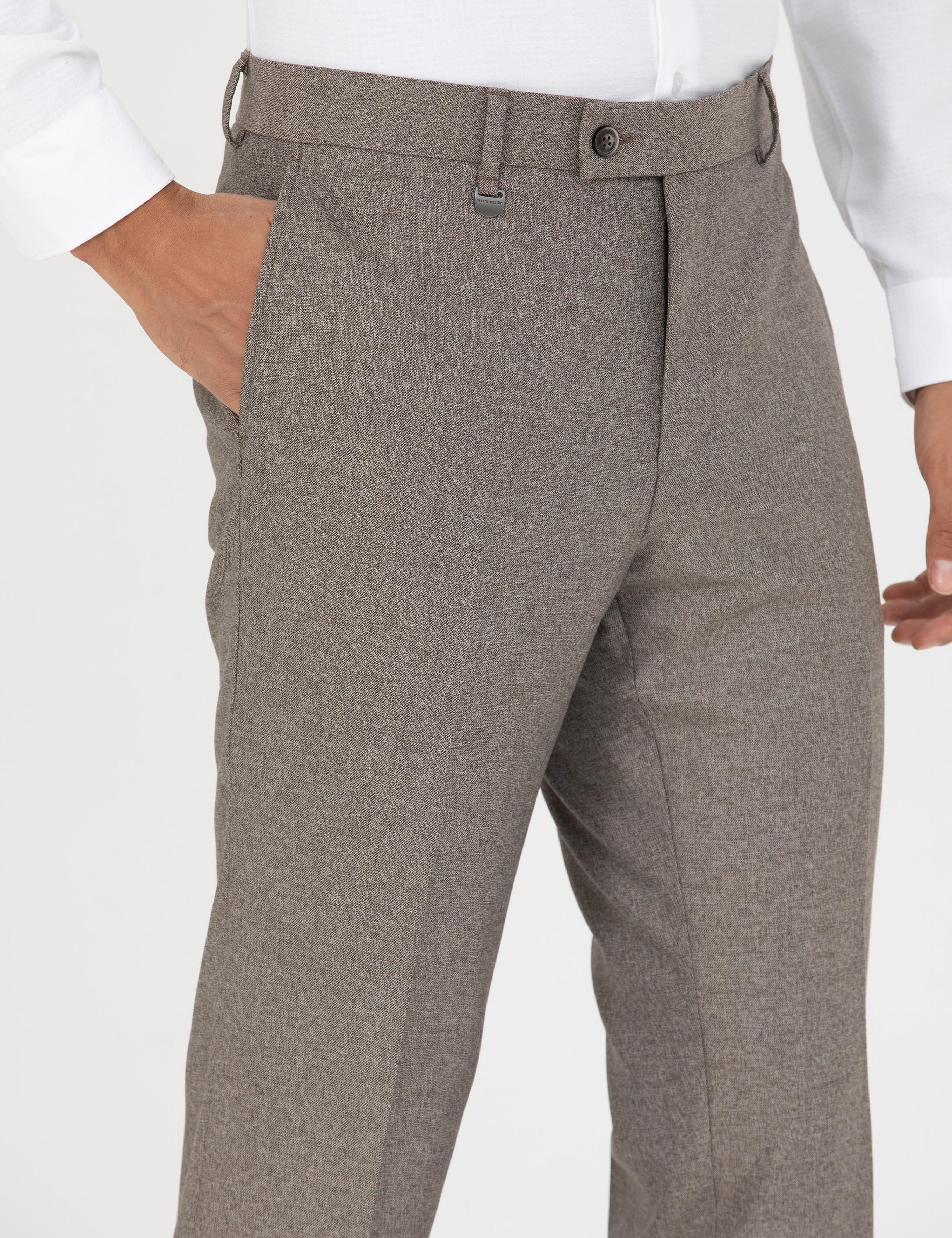Açık Kahverengi Slim Fit Kumaş Pantolon