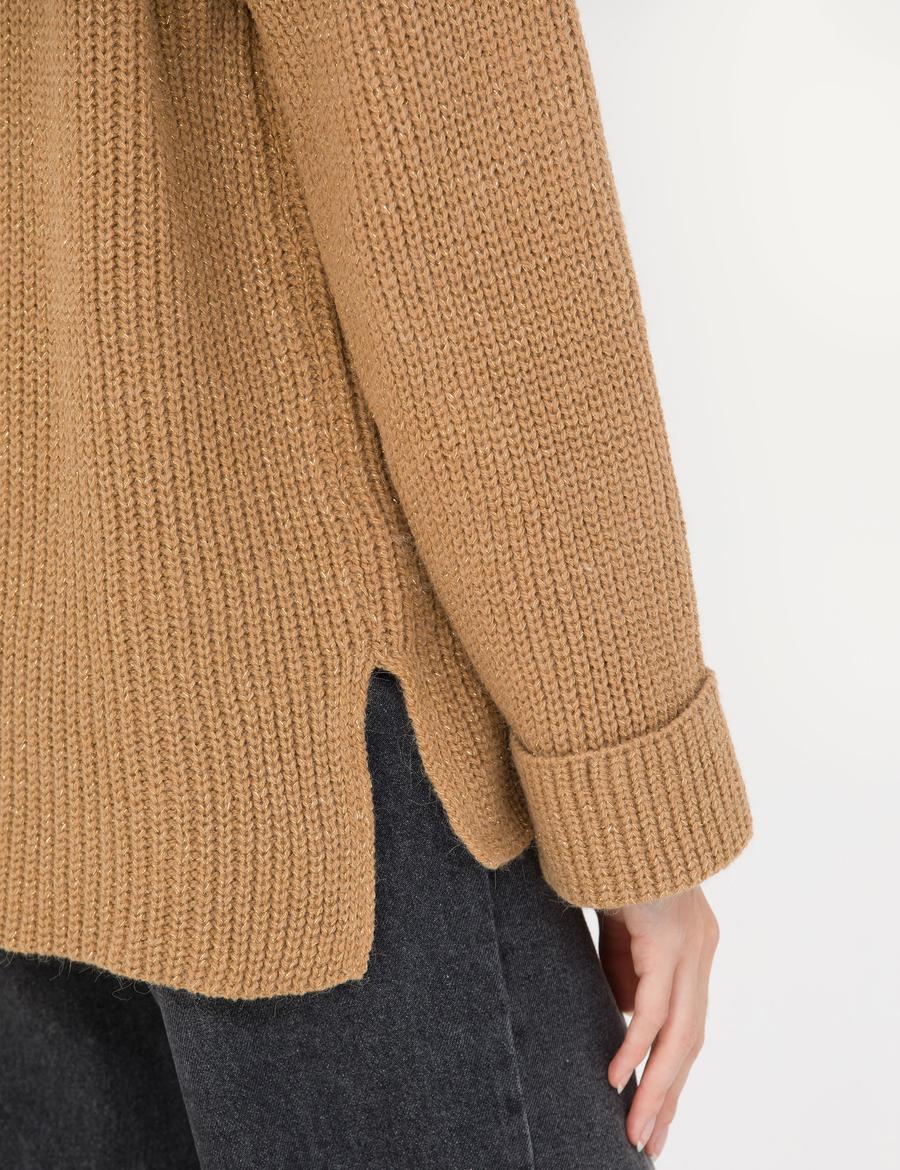 Camel Oversize V Yaka Kazak