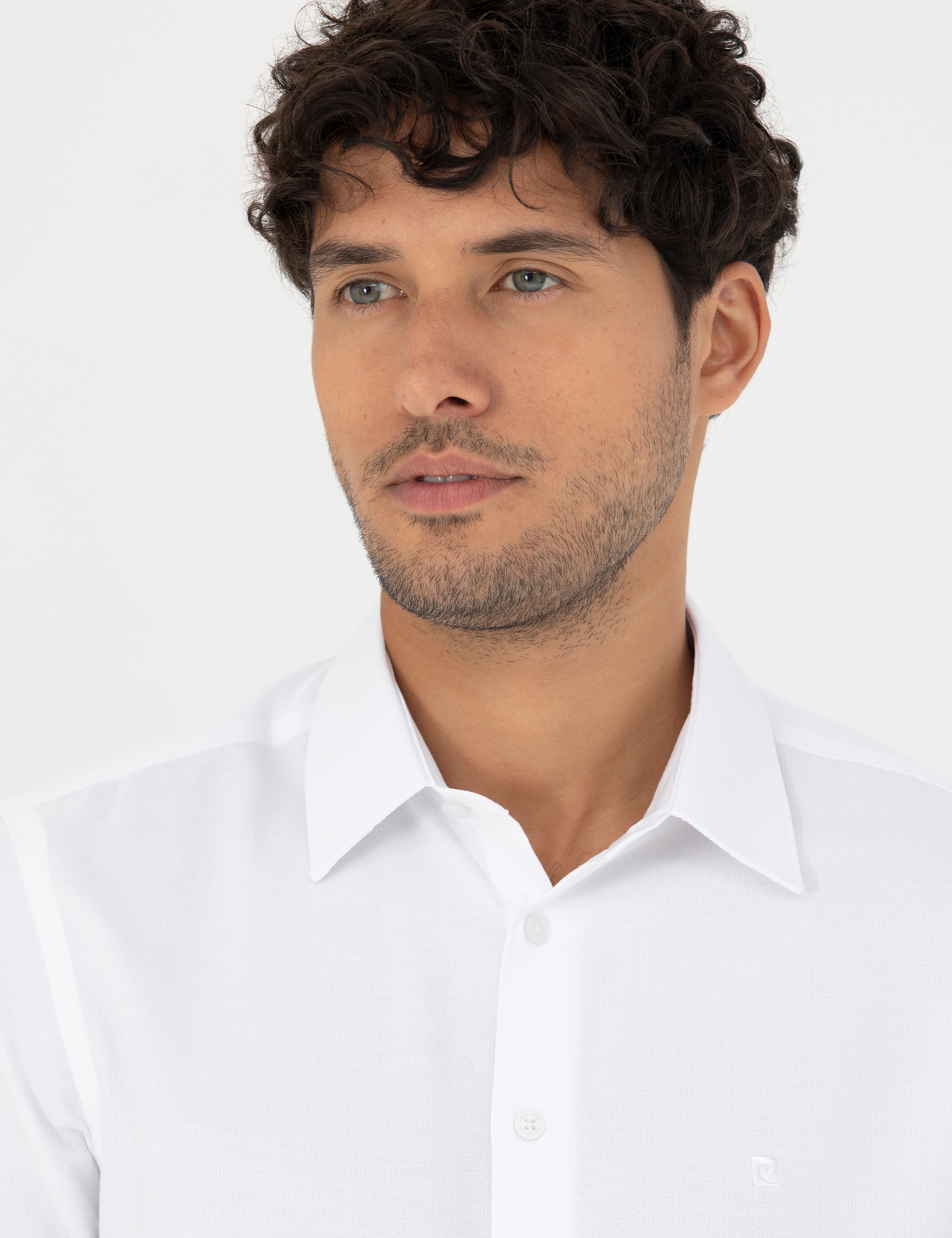 Beyaz Slim Fit Uzun Kollu Gömlek - Image 2