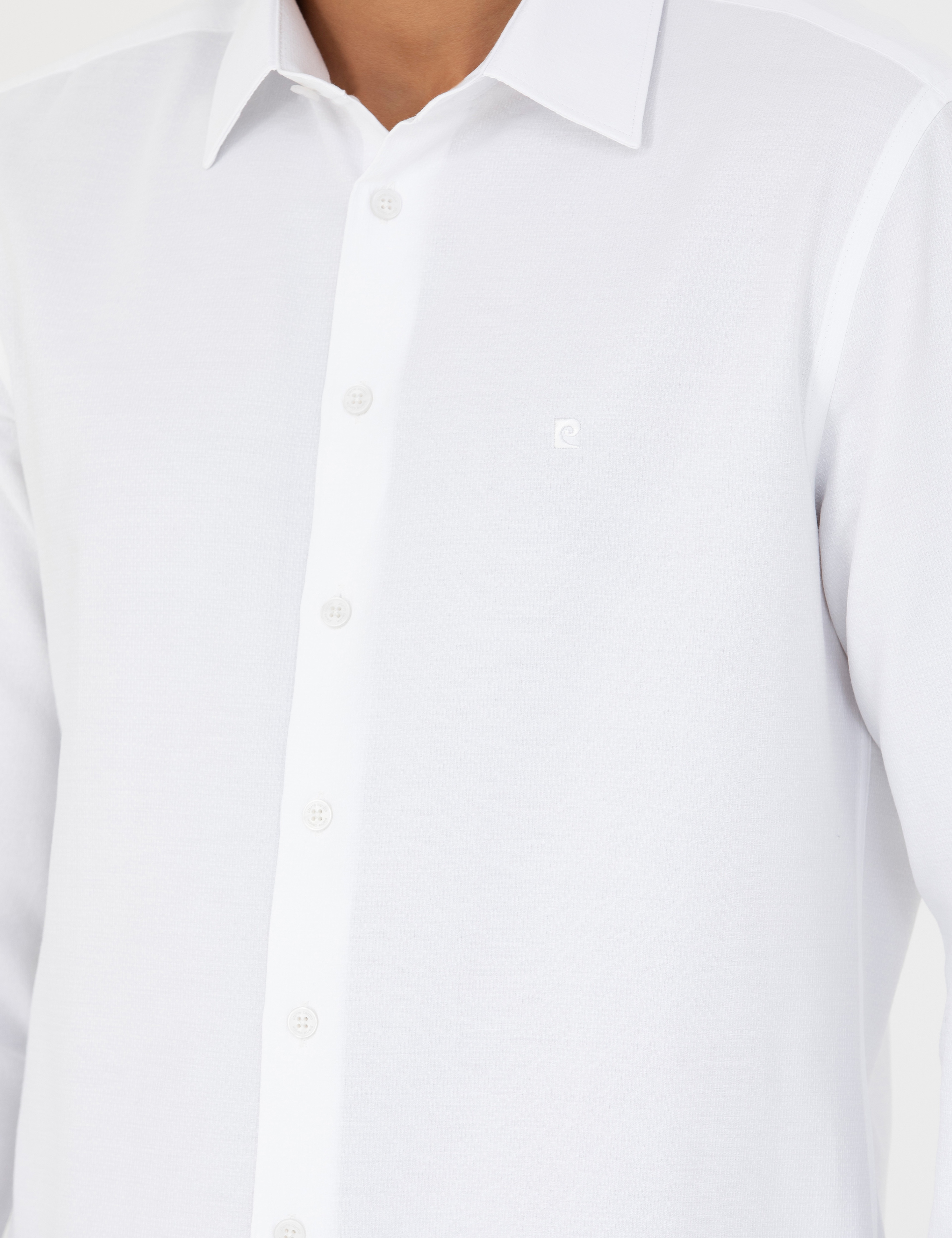 Beyaz Slim Fit Uzun Kollu Gömlek - Image 7