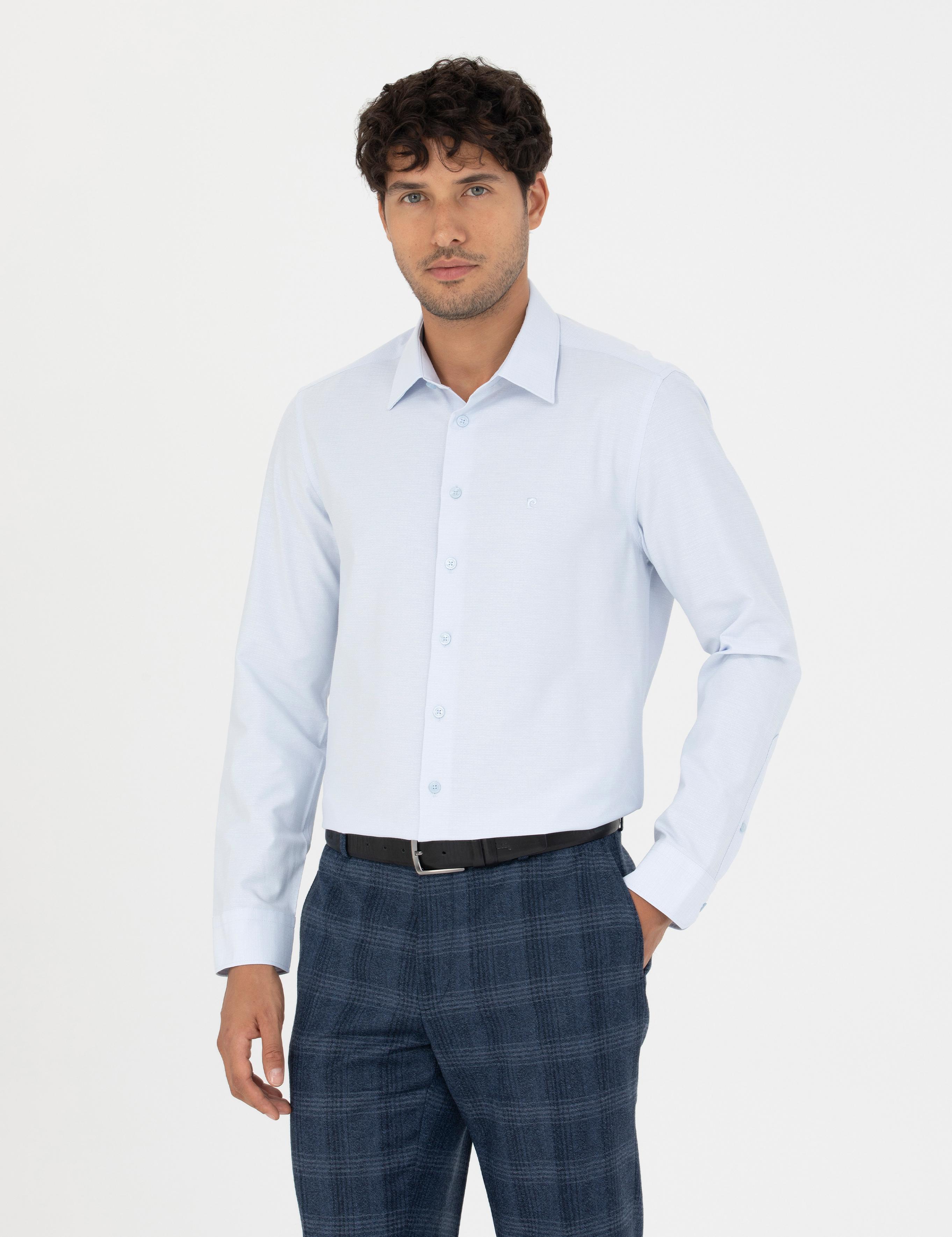 Açık Mavi Slim Fit Uzun Kollu Gömlek