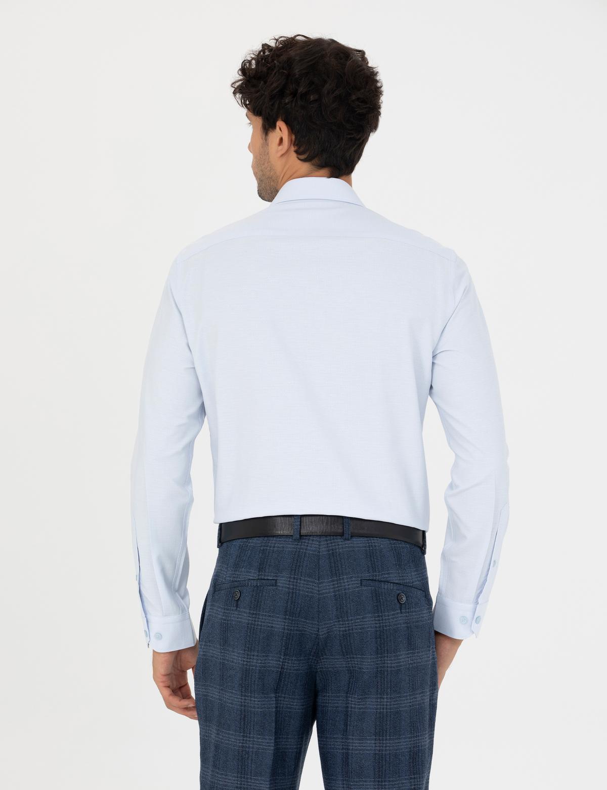 Açık Mavi Slim Fit Uzun Kollu Gömlek - 50277396010