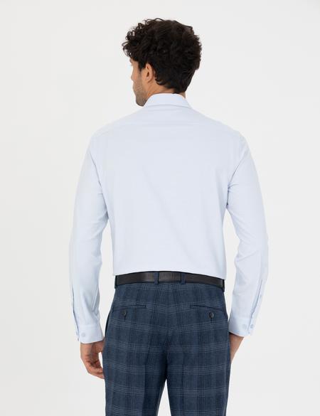 Açık Mavi Slim Fit Uzun Kollu Gömlek - 50277396010
