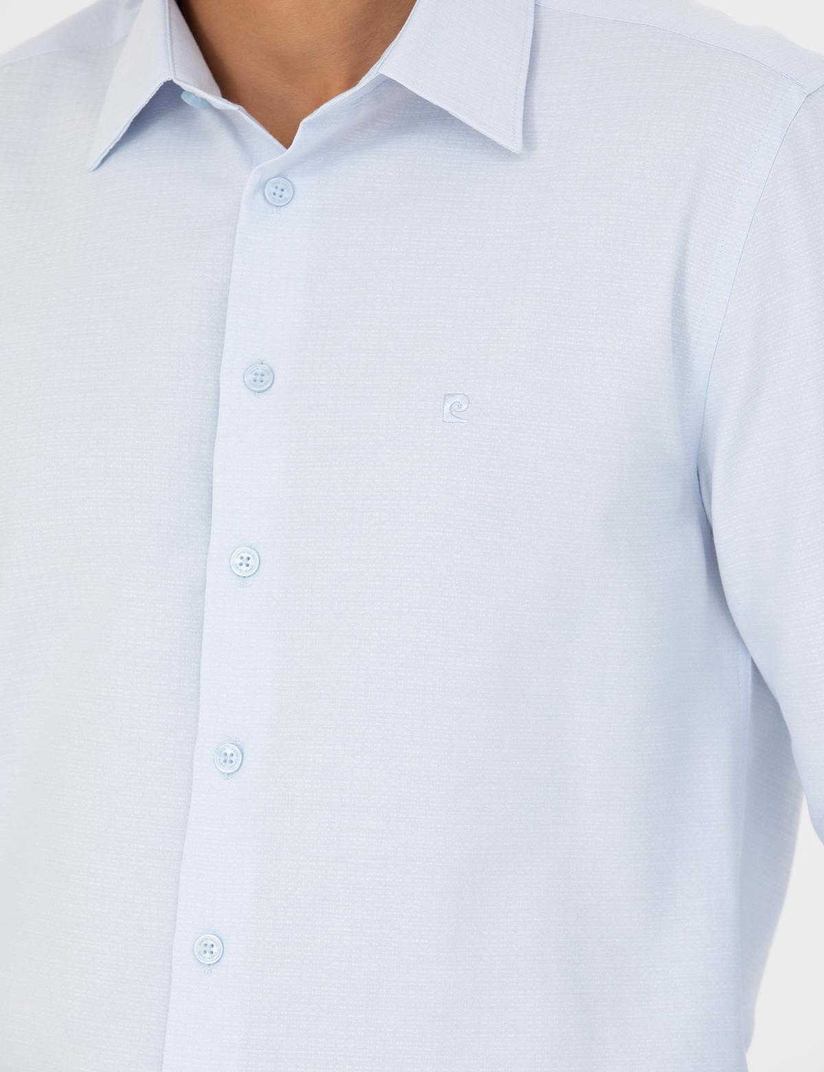 Açık Mavi Slim Fit Uzun Kollu Gömlek - 50277396010