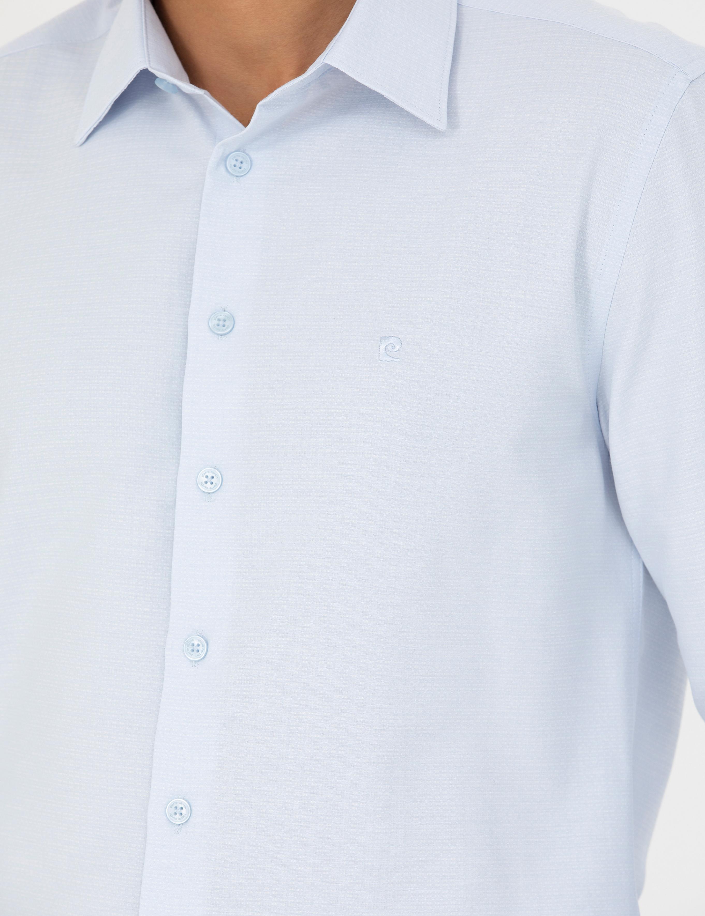 Açık Mavi Slim Fit Uzun Kollu Gömlek