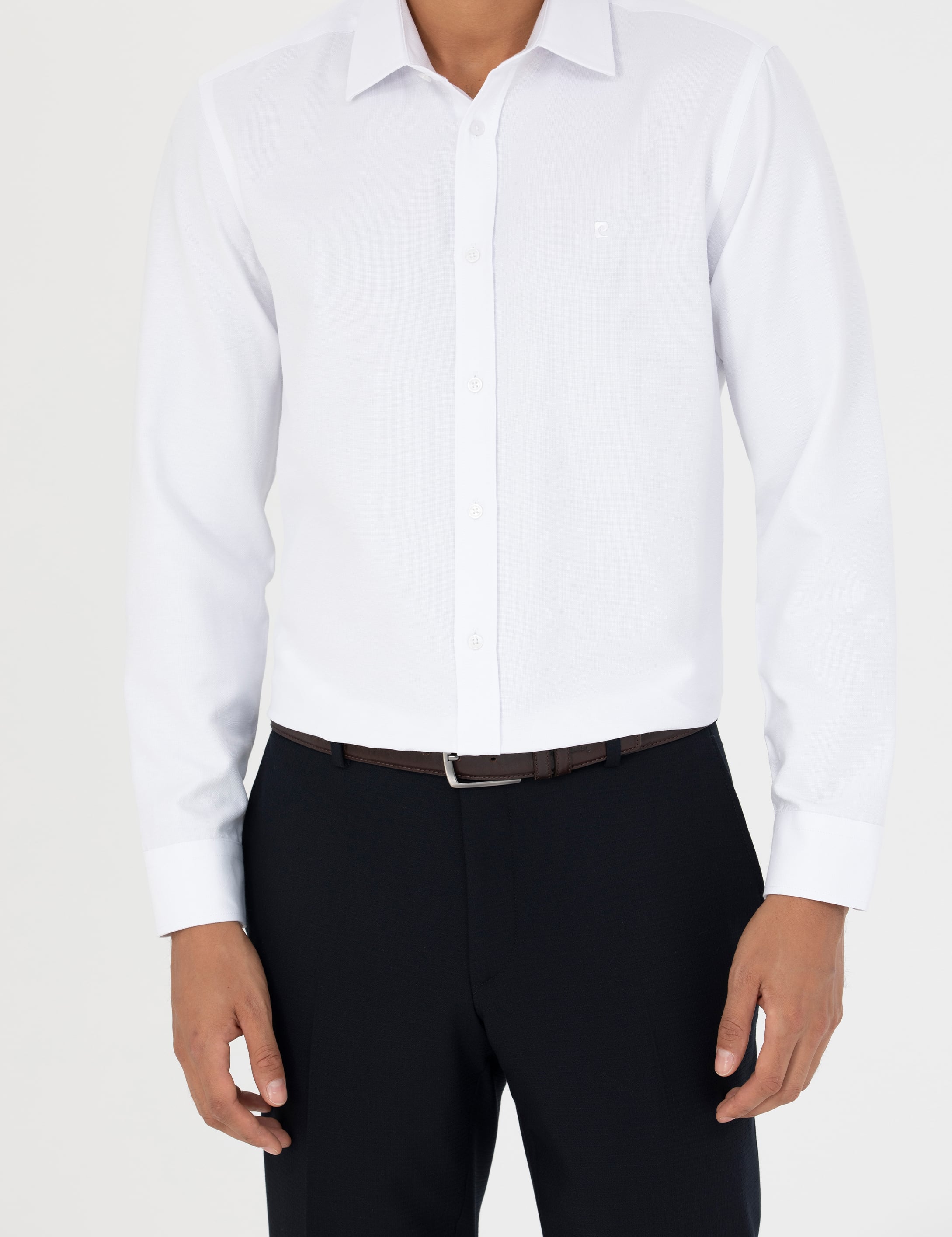 Beyaz Slim Fit Uzun Kollu Gömlek - Image 6