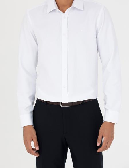 Beyaz Slim Fit Uzun Kollu Gömlek - 50277784020