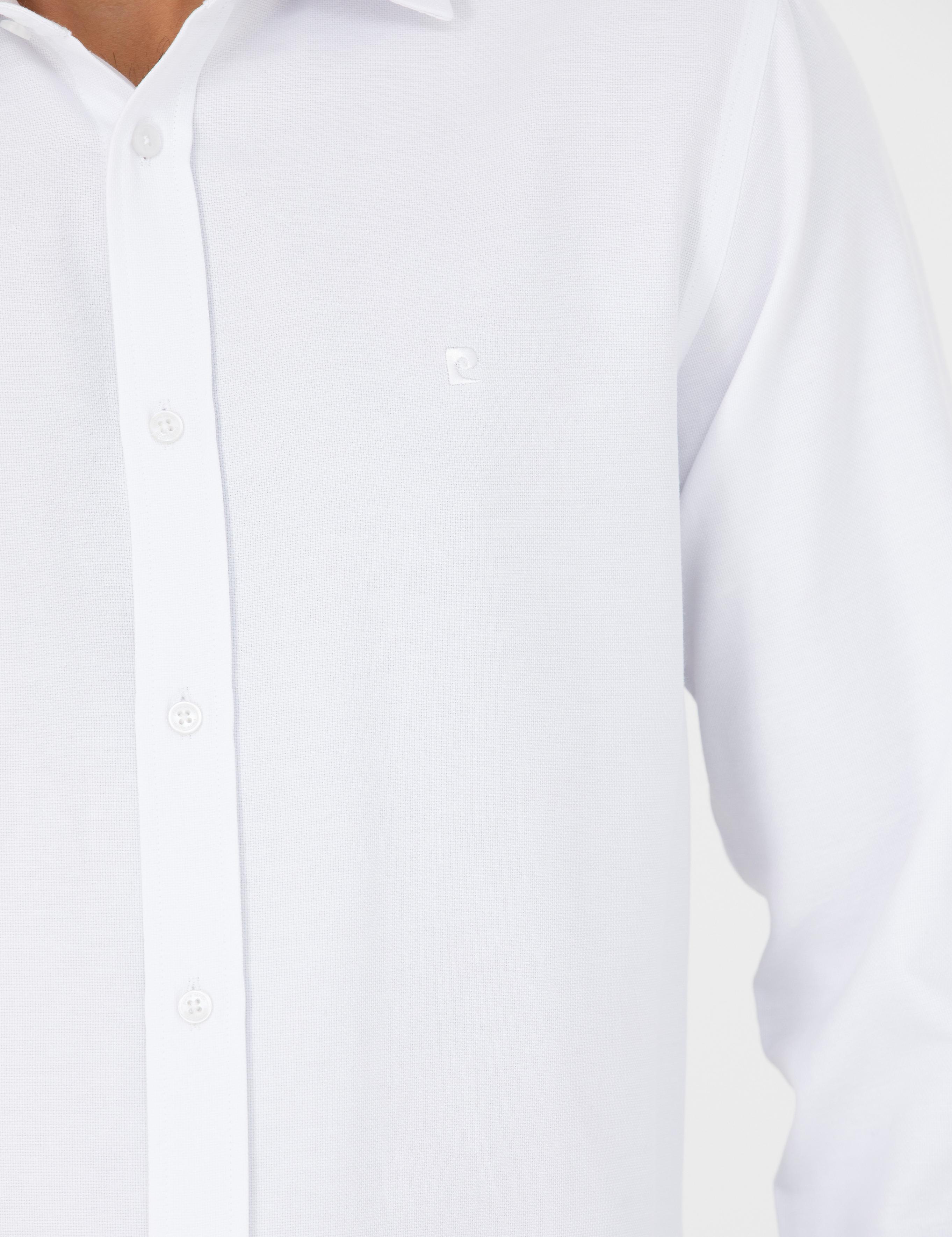 Beyaz Slim Fit Uzun Kollu Gömlek