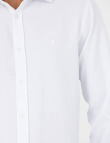 Beyaz Slim Fit Uzun Kollu Gömlek