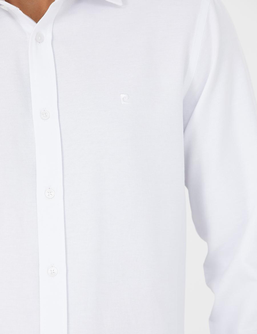 Beyaz Slim Fit Uzun Kollu Gömlek