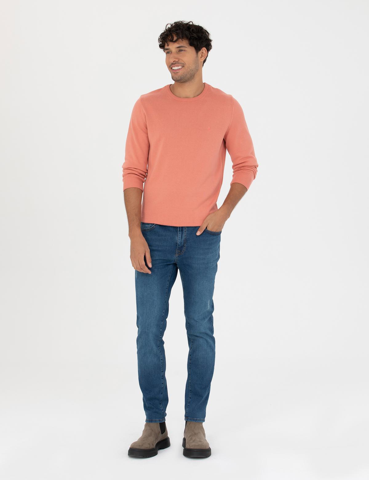 Somon Slim Fit Bisiklet Yaka Basic Triko Kazak - 50270179097