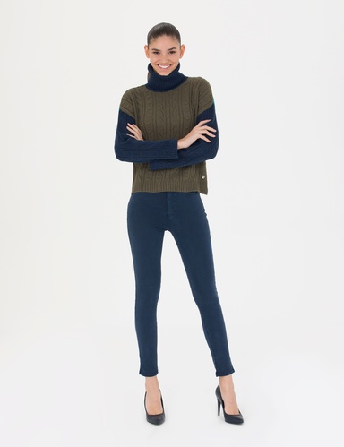 Lacivert Skinny Fit Pantolon