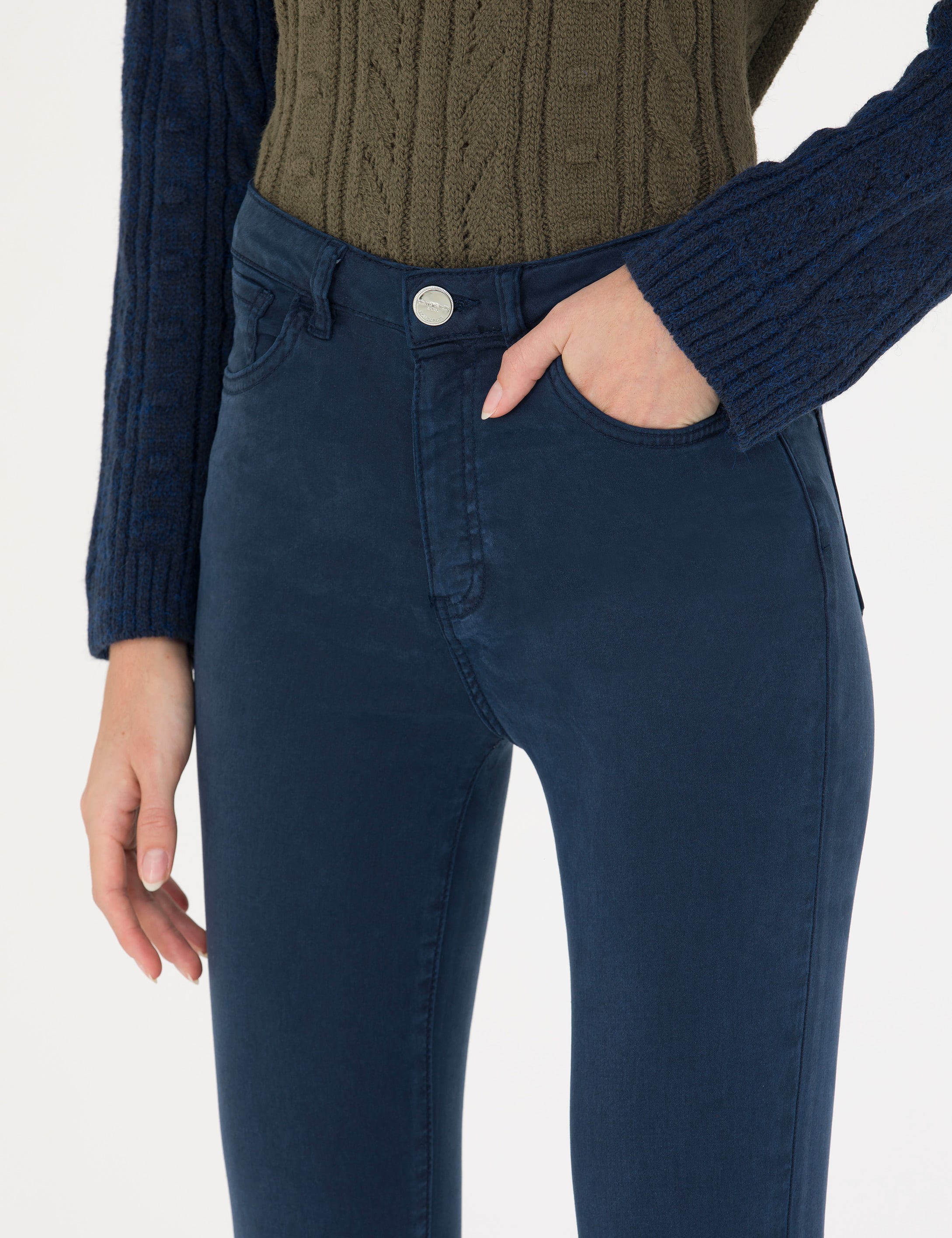 Pierre Cardin Lacivert Skinny Fit Pantolon görsel 6