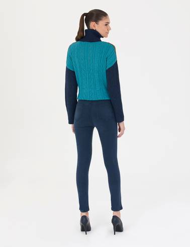 Lacivert Skinny Fit Pantolon