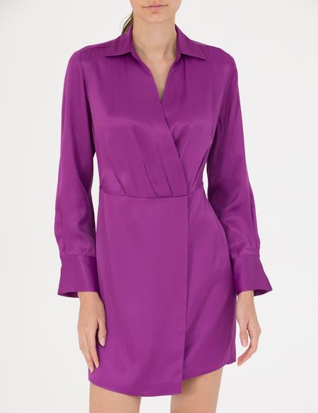 Menekşe Saten Elbise - 50274705013