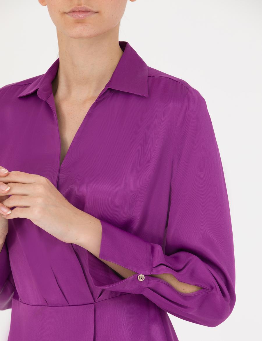 Menekşe Saten Elbise