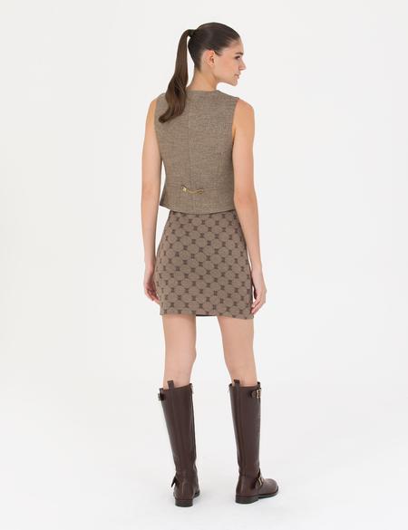 Camel Slim Fit Örme Etek - 50273653019