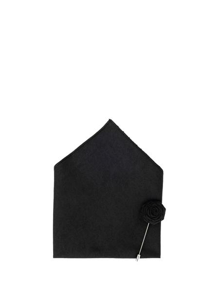 Siyah 3'lü Kravat Mendil Set - 50284572001