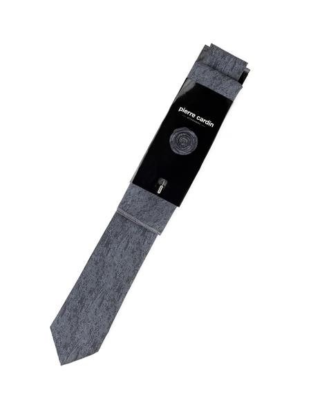 Gri 3'lü Kravat-Mendil-Kravat İğnesi Set - 50284572002