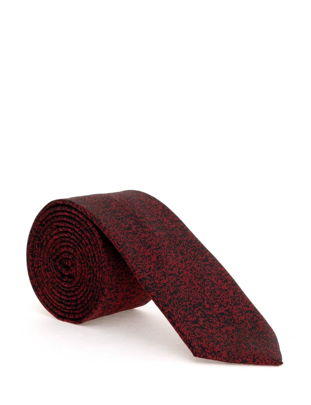 Bordo 3'lü Kravat Mendil Set - 50284572004