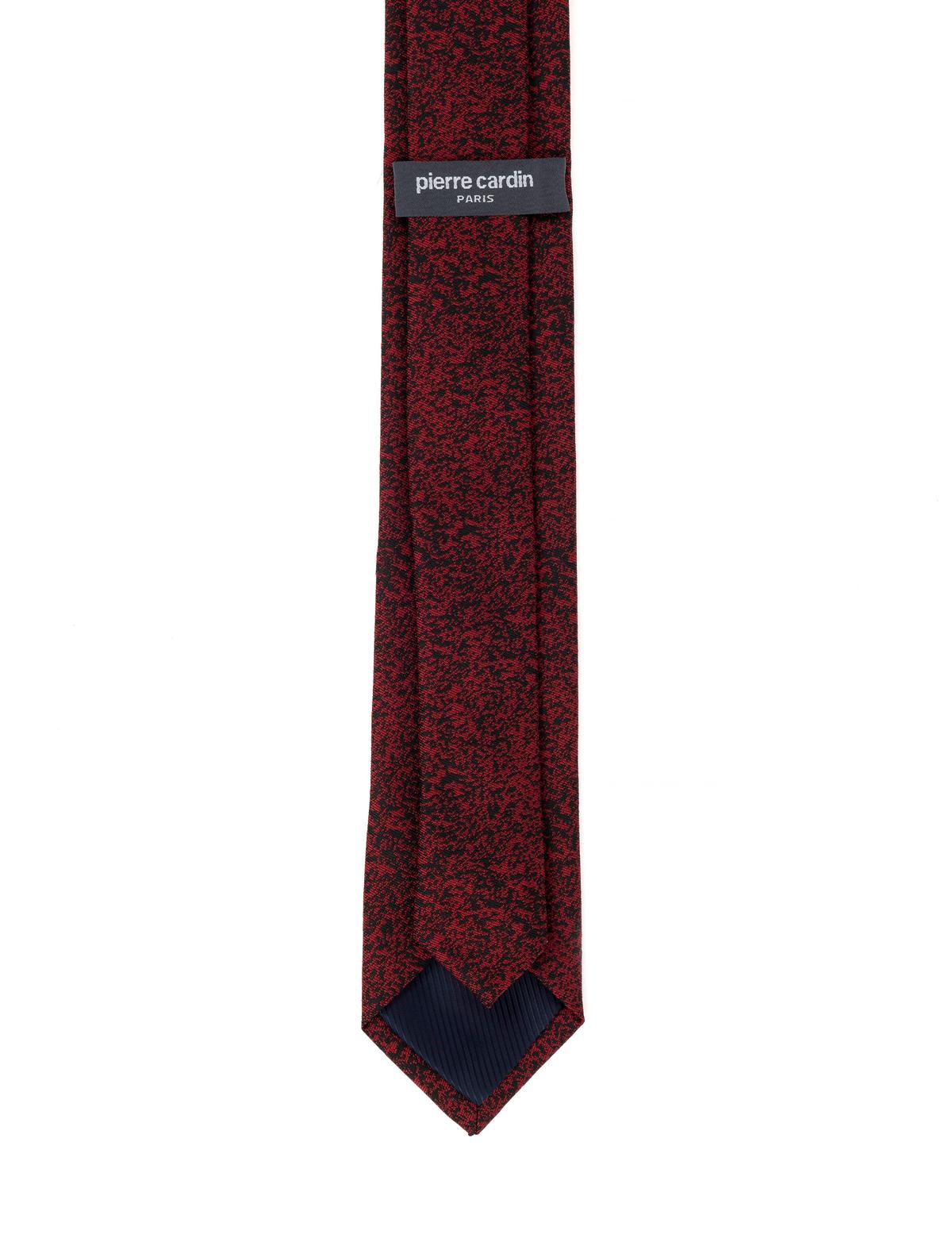 Bordo 3'lü Kravat Mendil Set - 50284572004
