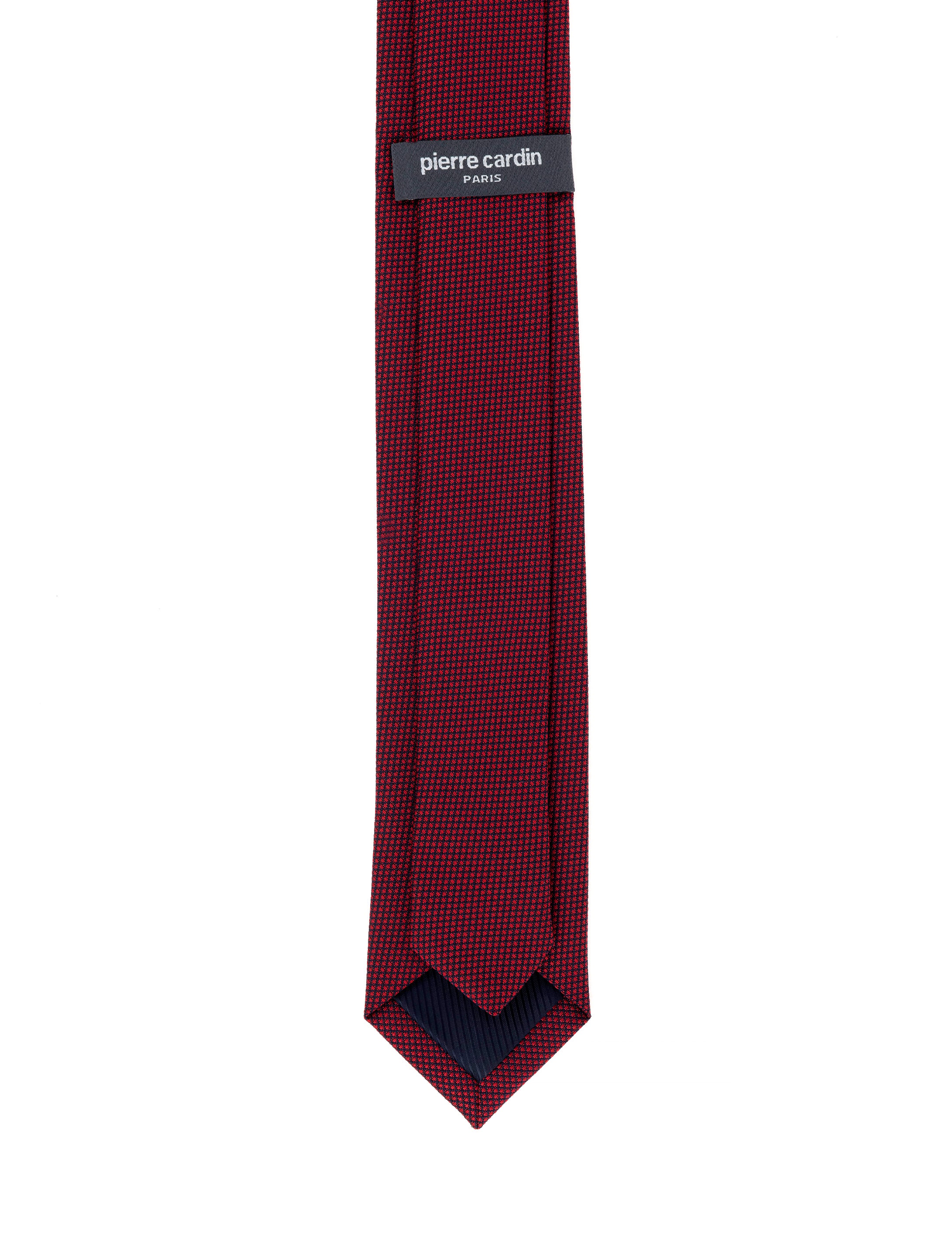 Bordo 3'lü Kravat Mendil Set