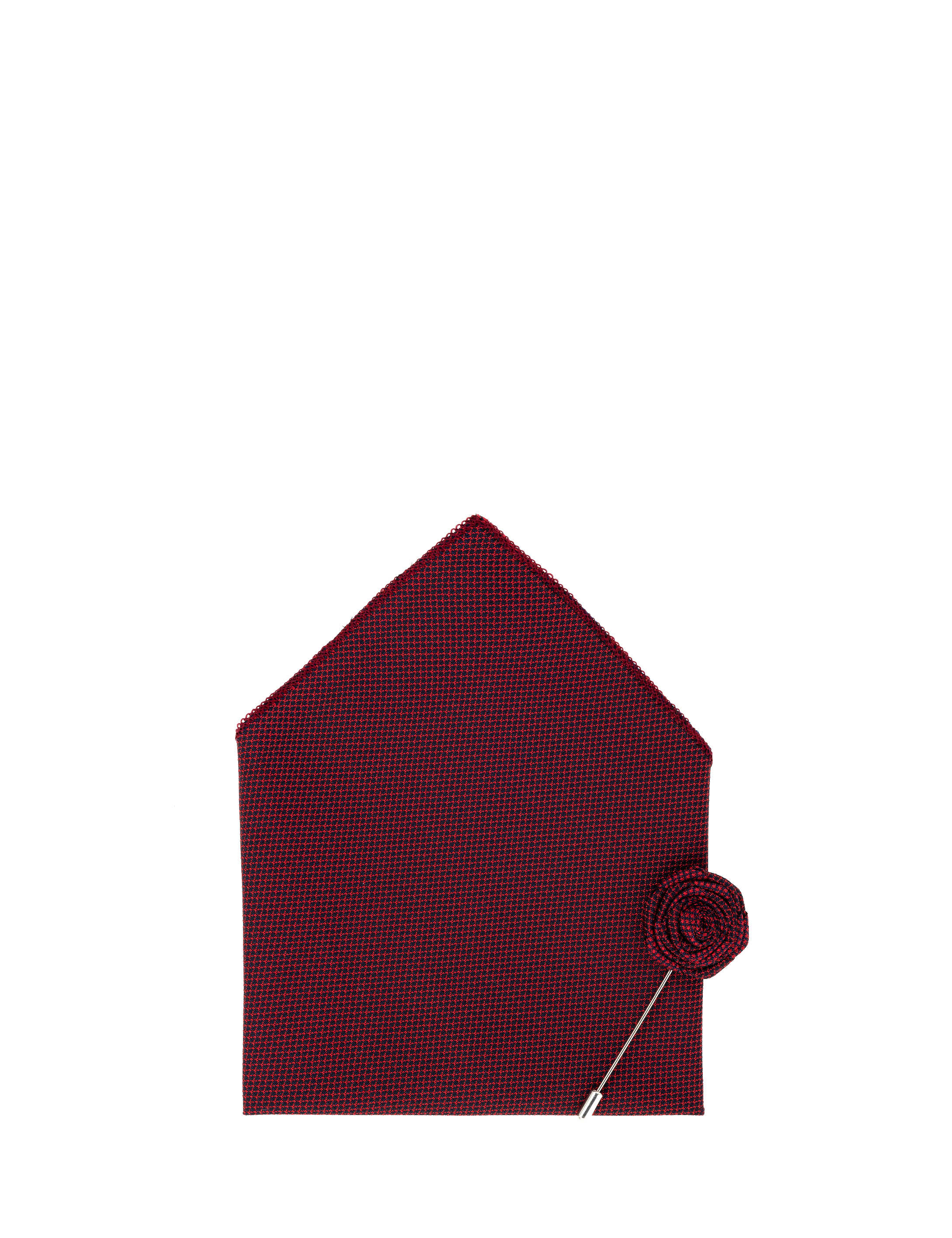 Bordo 3'lü Kravat Mendil Set - Image 6