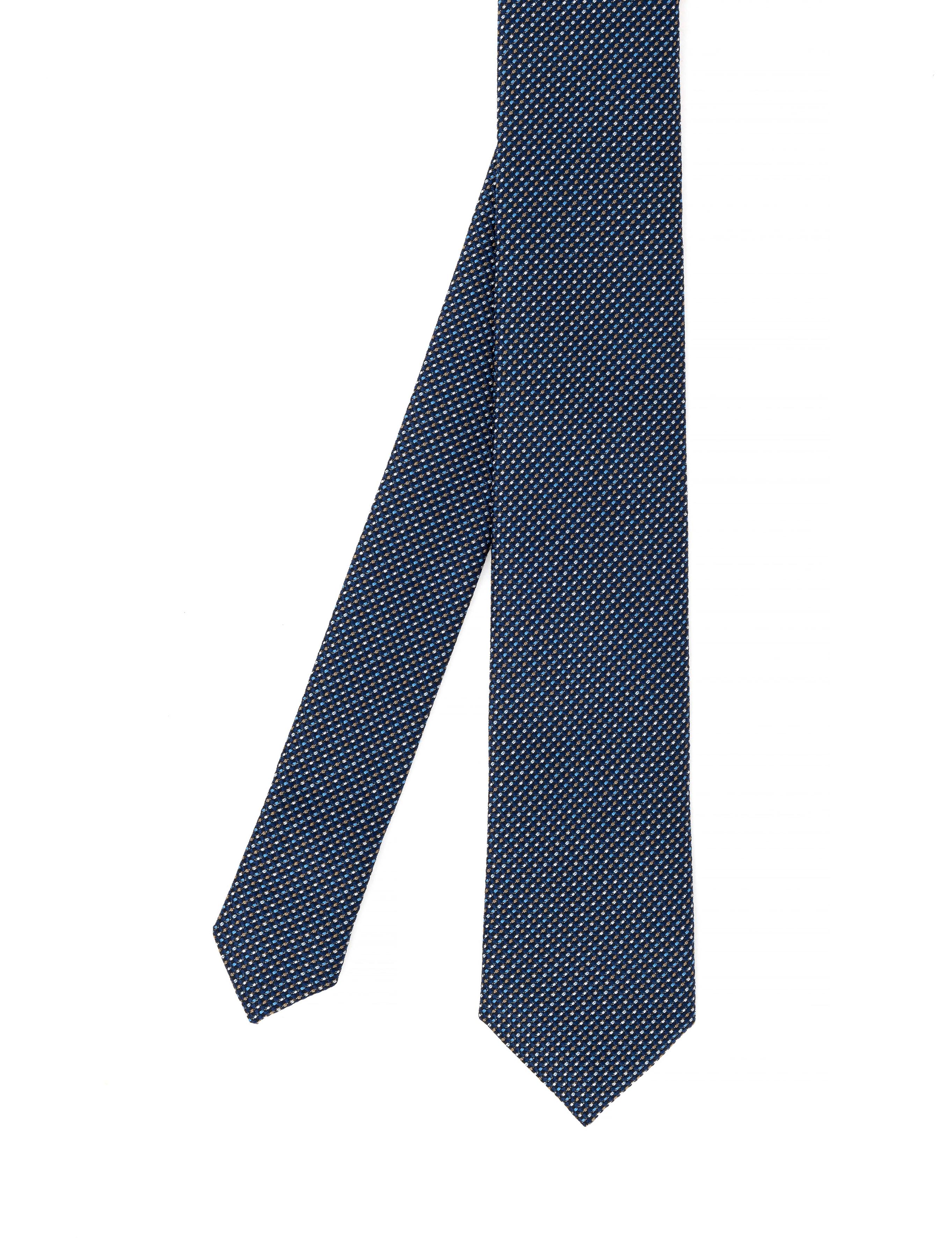 Mavi 3'lü Kravat Mendil Set